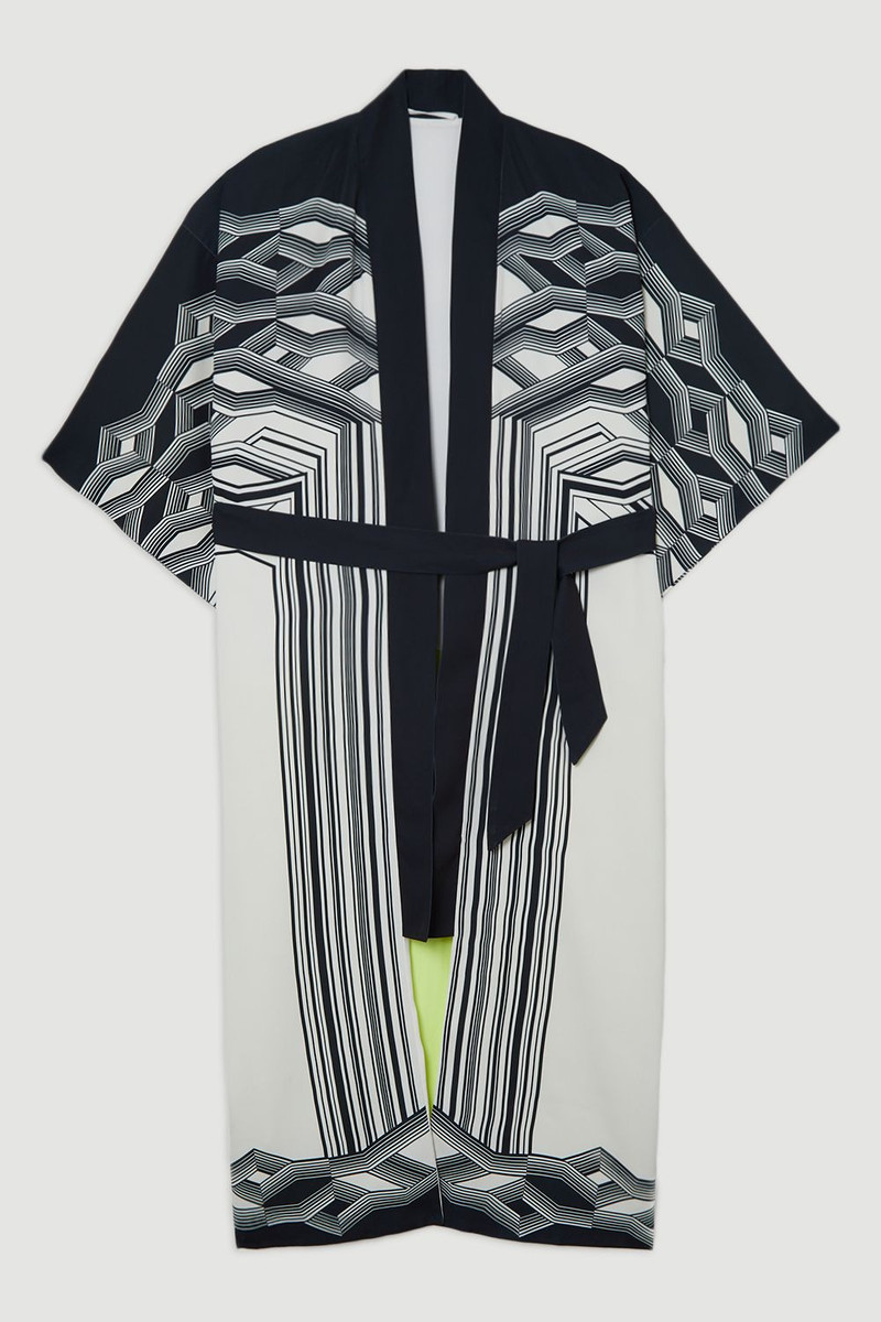 Amelia Graham Printed Statement Woven Maxi Kimono 4