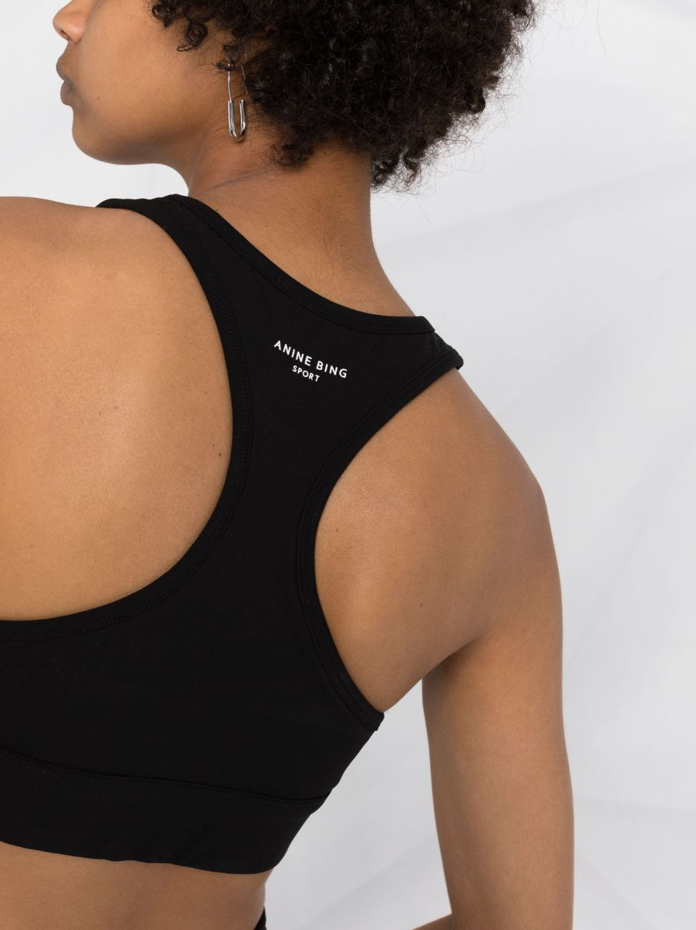 logo-print sports bra - 3