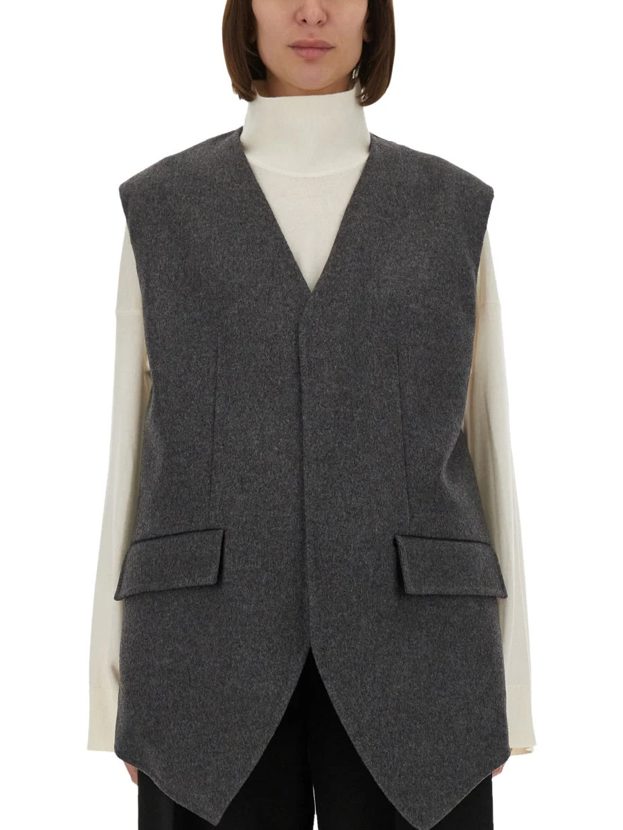 Bottega Veneta Women Double Face Wool Vest - 1