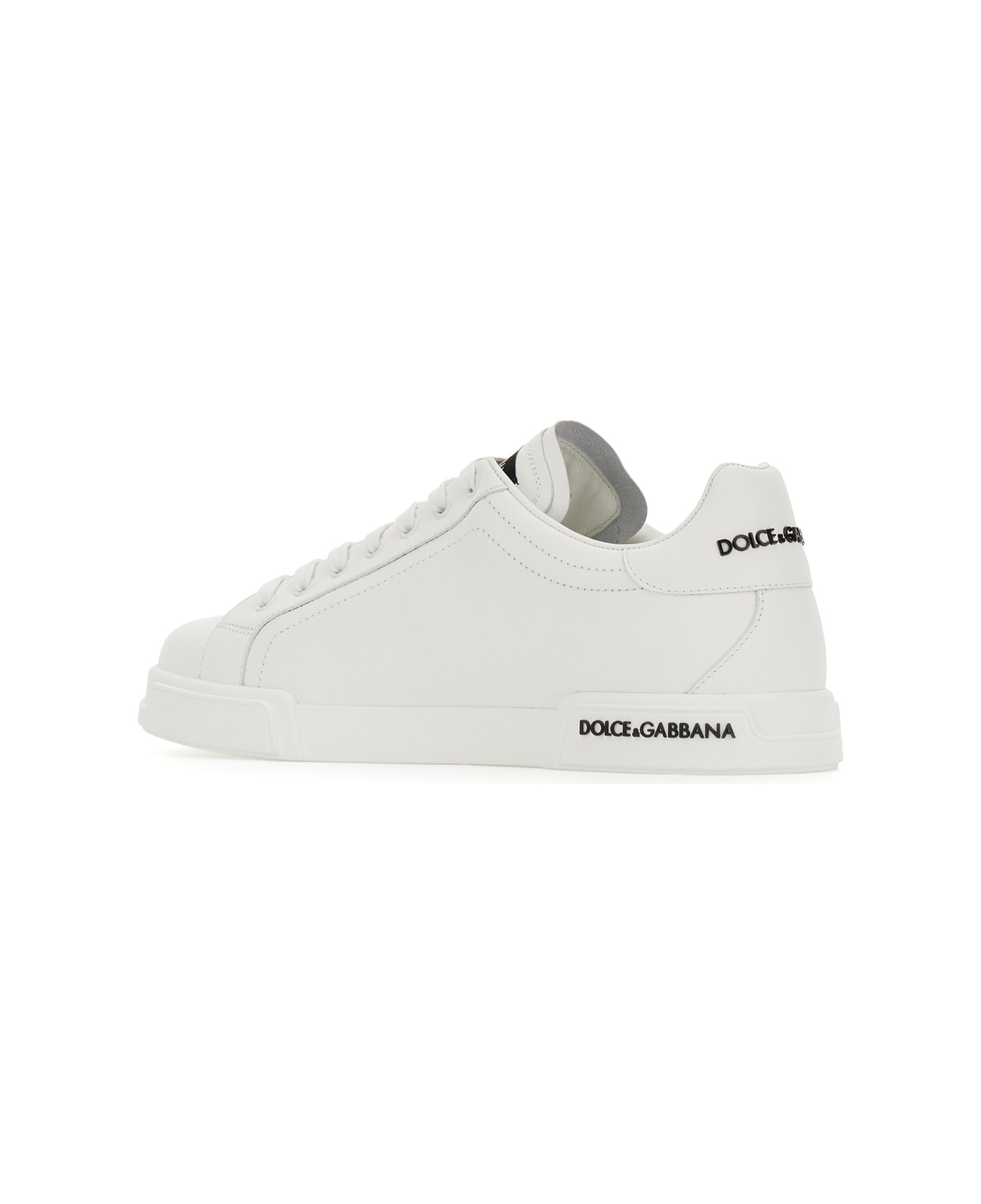 White Leather Portofino Sneakers - 3