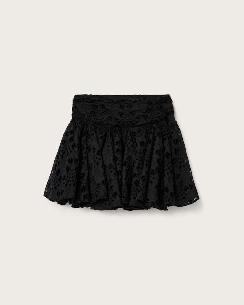DOTTY BRODERIE MINI SKIRT 1