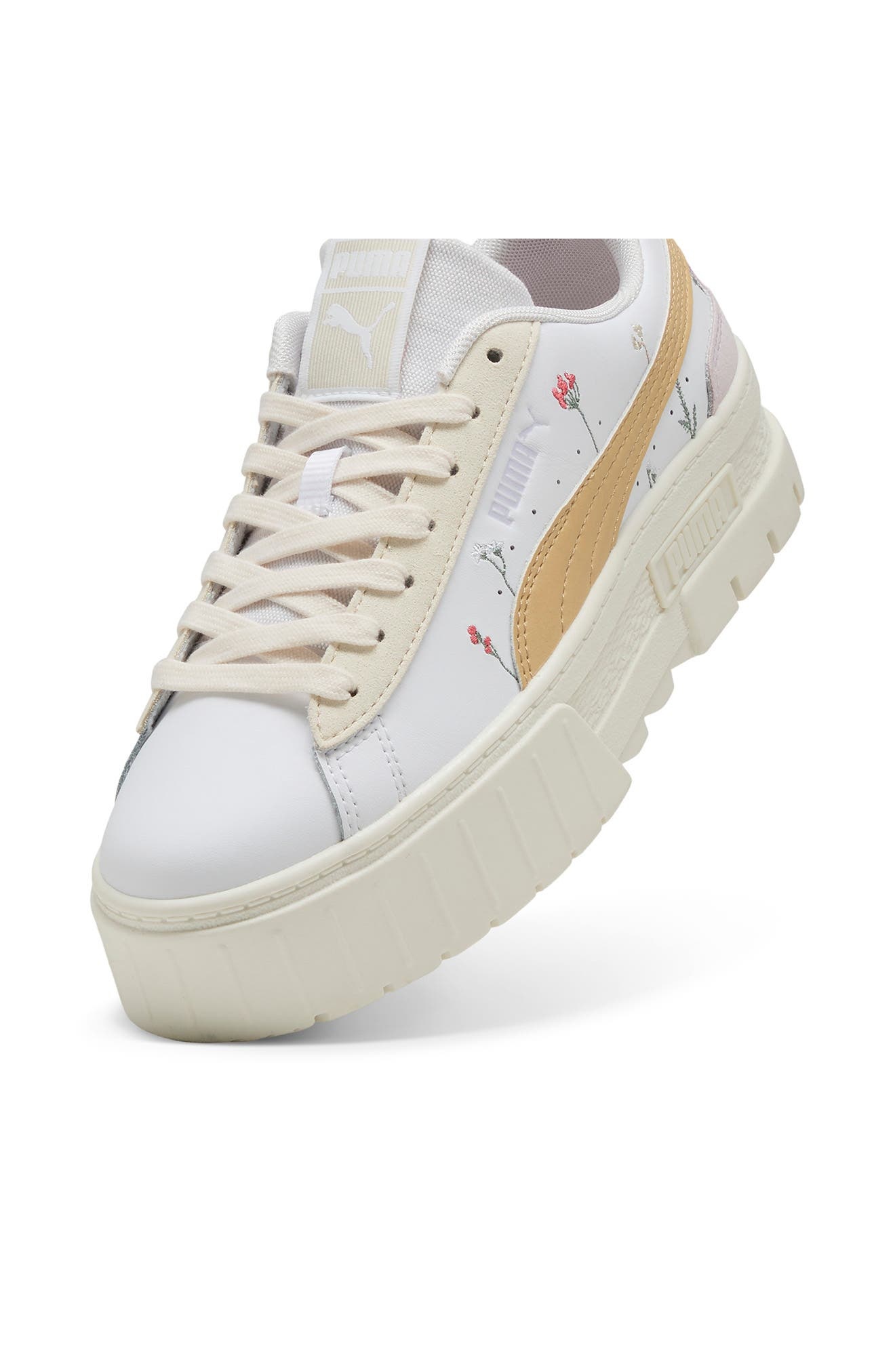 PUMA Mayze Classic Platform Sneaker in Puma White-White at Nordstrom - 5