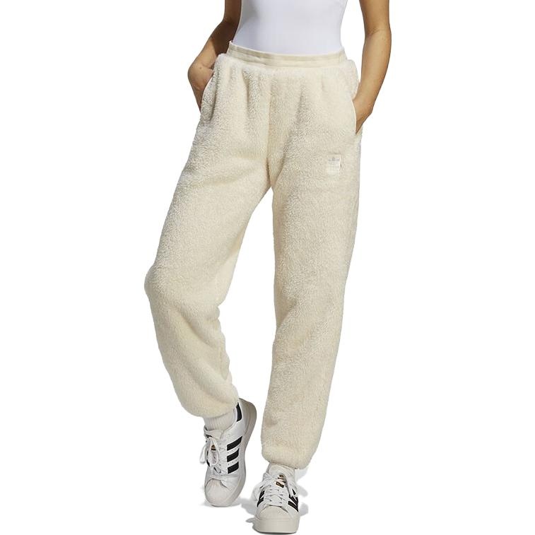 (WMNS) adidas Essentials+ Fluffy Teddy Pants 'Beige' IC2256 - 3