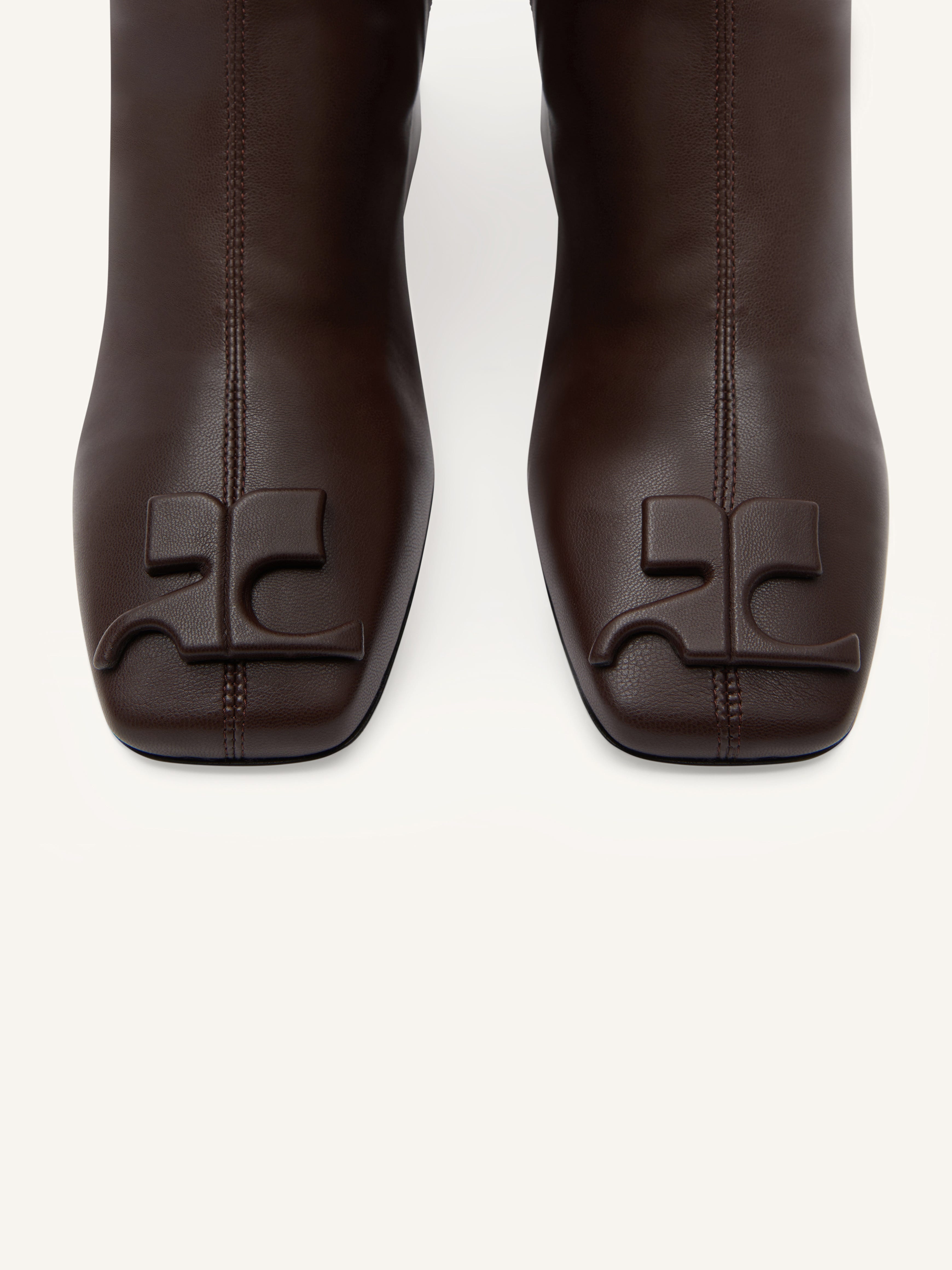REEDITION STRETCH LEATHER EFFECT ANKLE BOOTS - 4