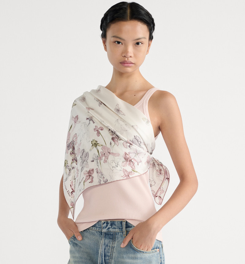 Dior Butterflies & Iris 90 Square Scarf outlook