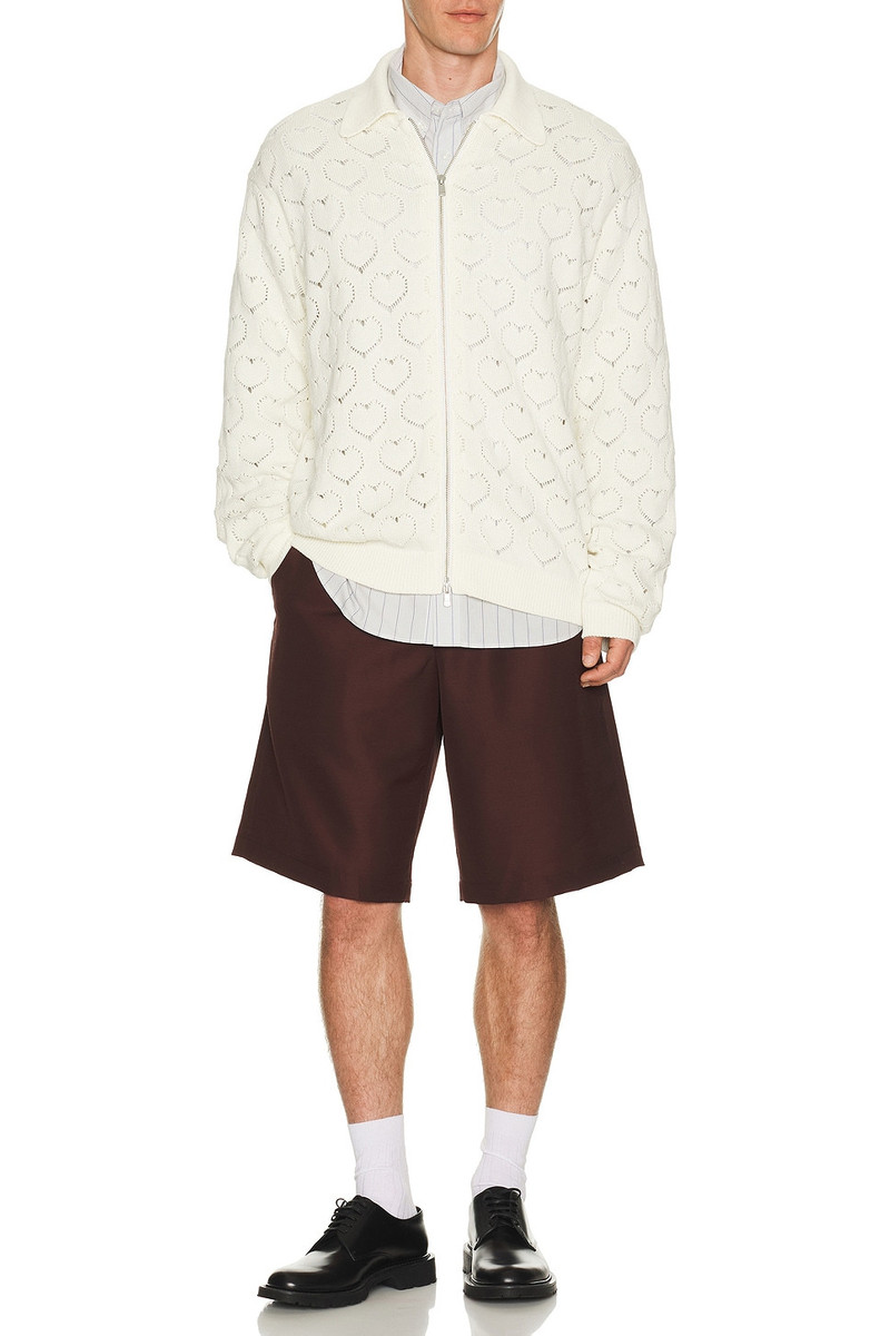 vowels Eyelet Knitted Zip Up outlook