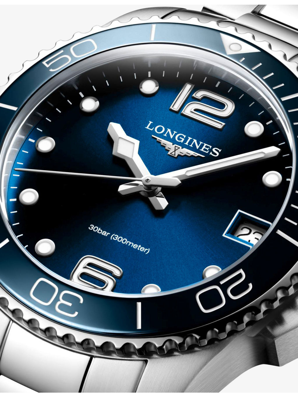 L3.370.4.96.6 HydroConquest GMT 32mm Ceramic Bezel Stainless-Steel Quartz Watch - 4