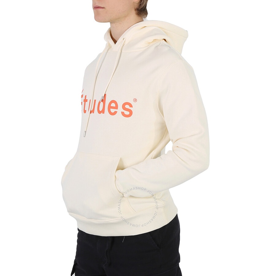 Etudes Off White Klein Logo Print Hoodie - 3