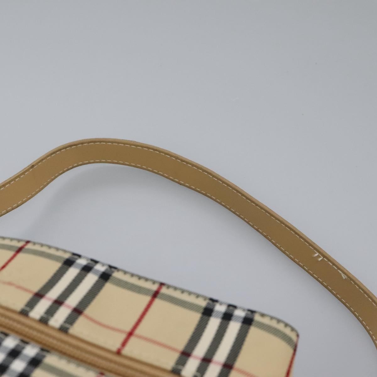 Burberry Nova Check Blue Label Shoulder Bag Canvas Beige Silver - 8