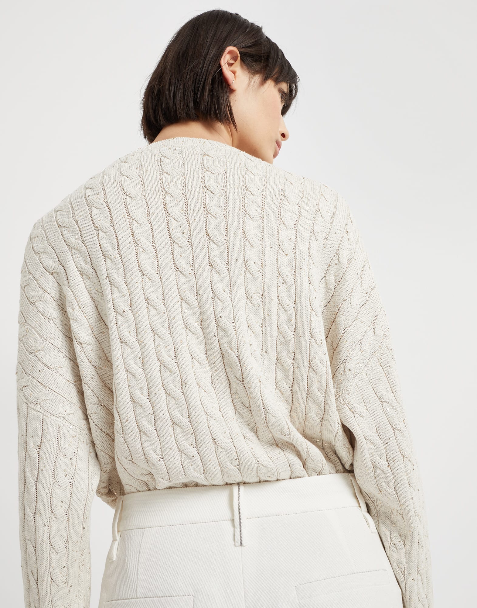 Brunello Cucinelli Cotton and linen cavalry loose flared