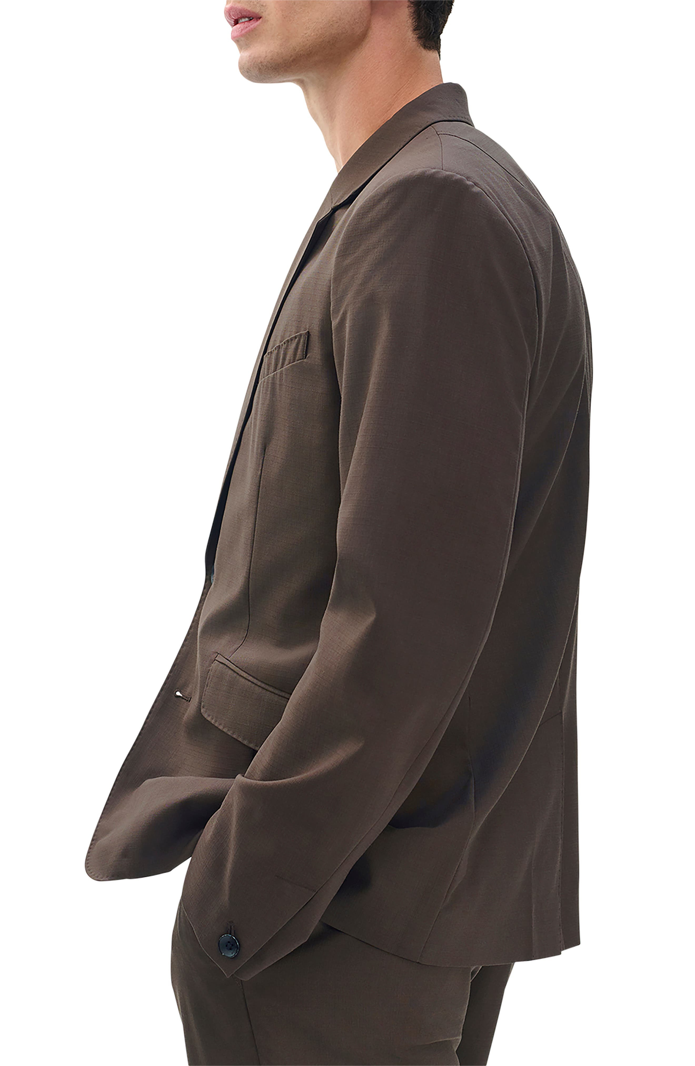 rag & bone Butler Wool Blend Ripstop Suit Jacket in Stonewall at Nordstrom - 3