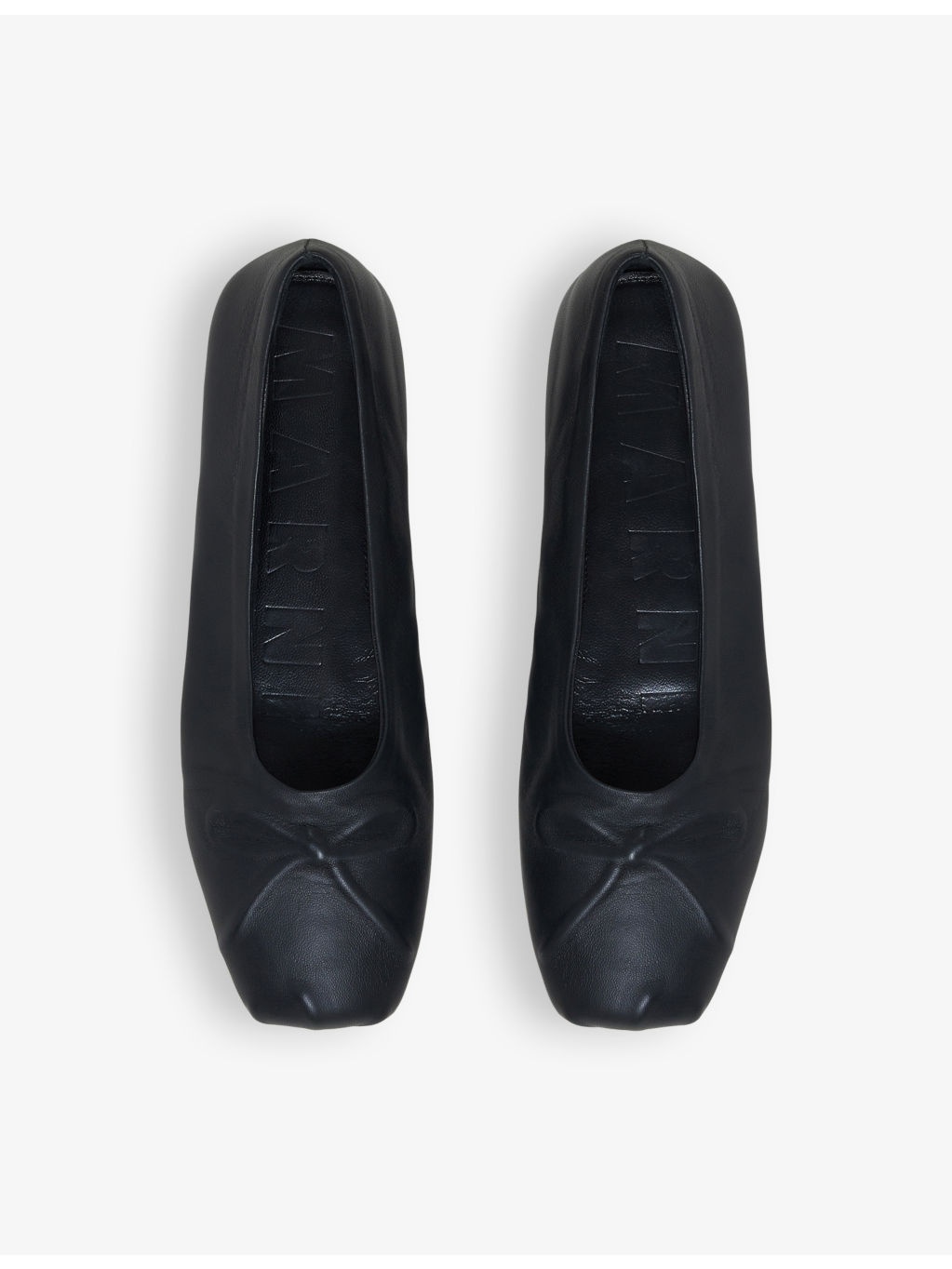 Dancer square-toe leather ballerina flats - 2