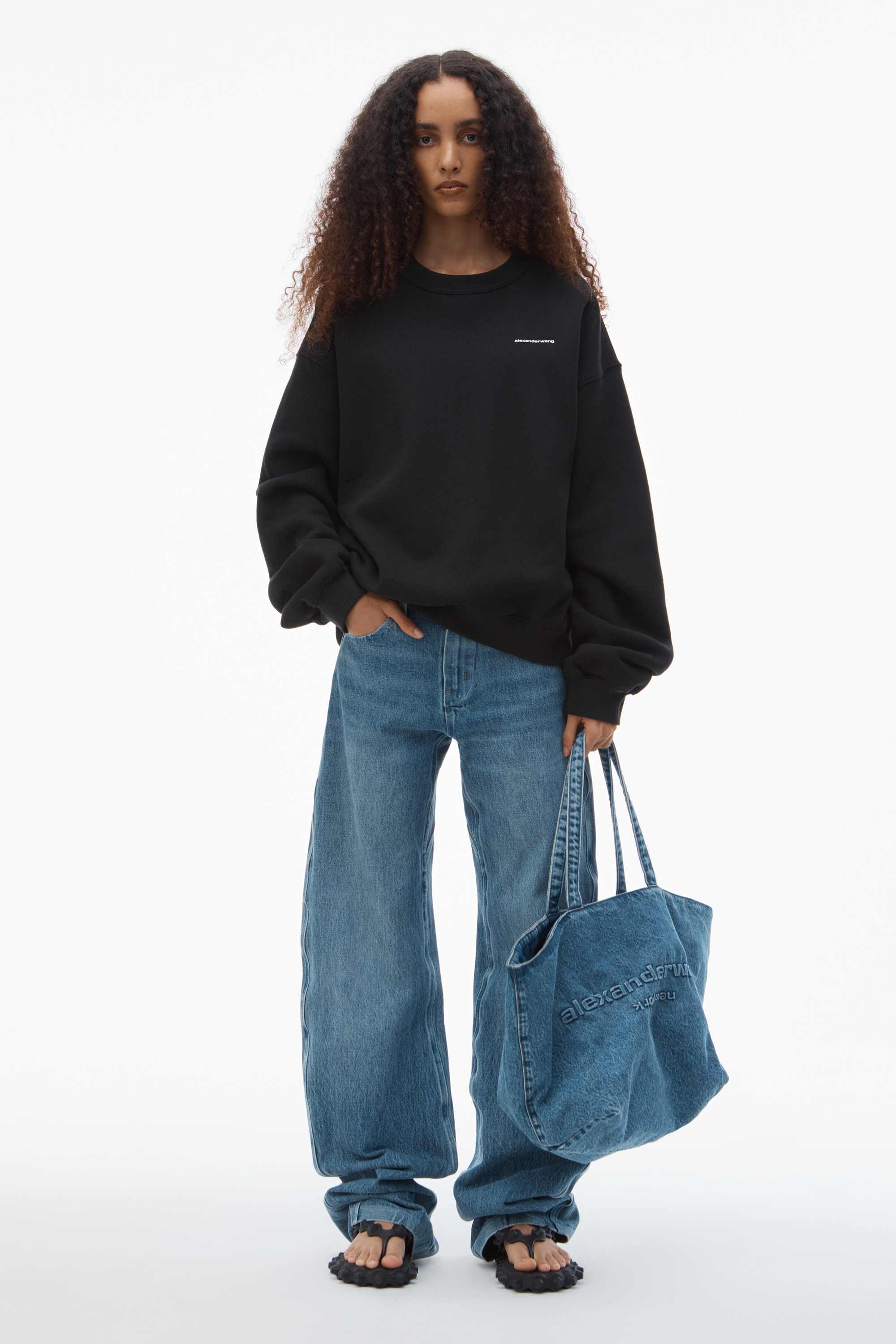 Punch Tote in Vintage Medium Indigo - 3