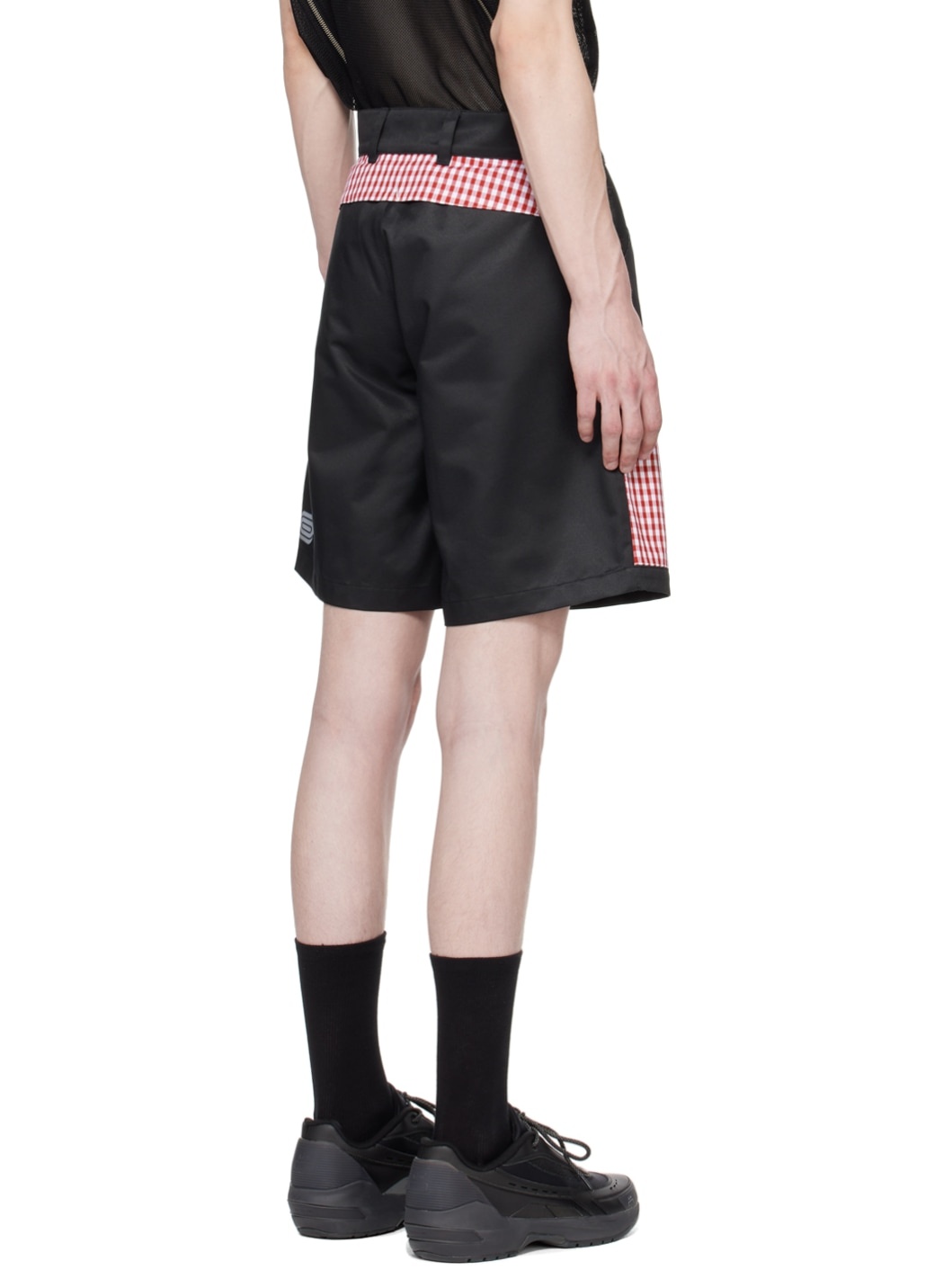 Black Gingham Shorts - 3