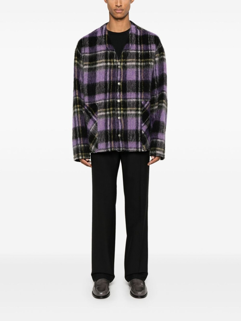 Palm Angels plaid-check cardigan outlook