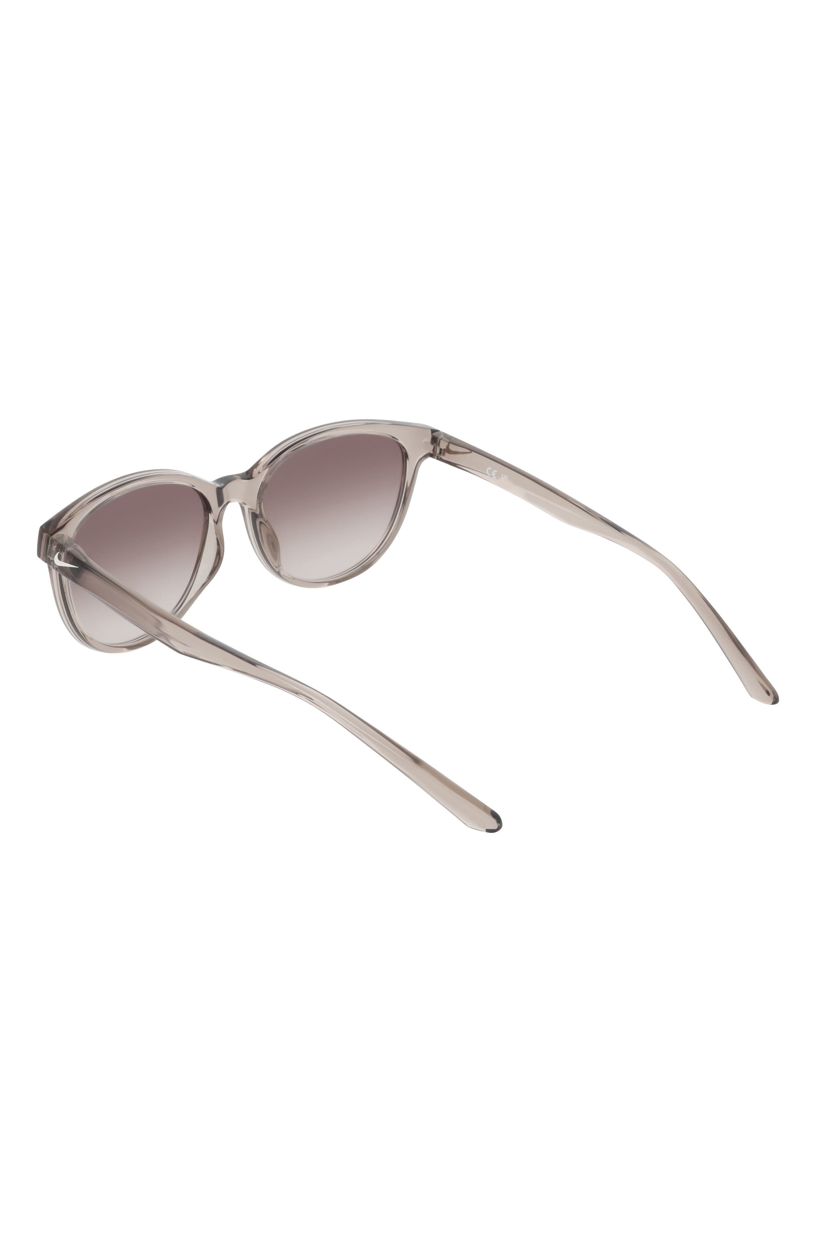 Nike Vital Trend 55mm Gradient Round Sunglasses in College Grey /Brown Gradient at Nordstrom - 4