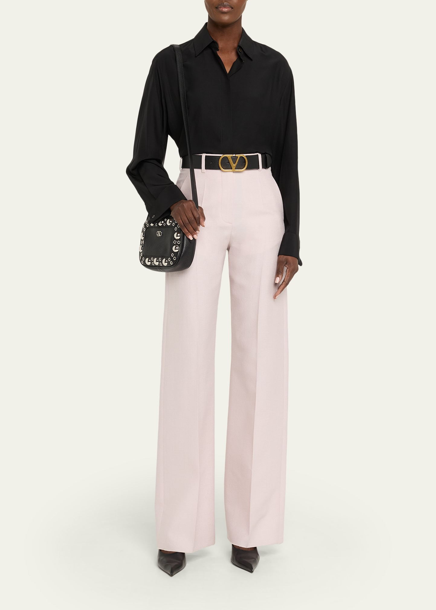 Nellcote Studded Leather Camera Crossbody Bag - 6