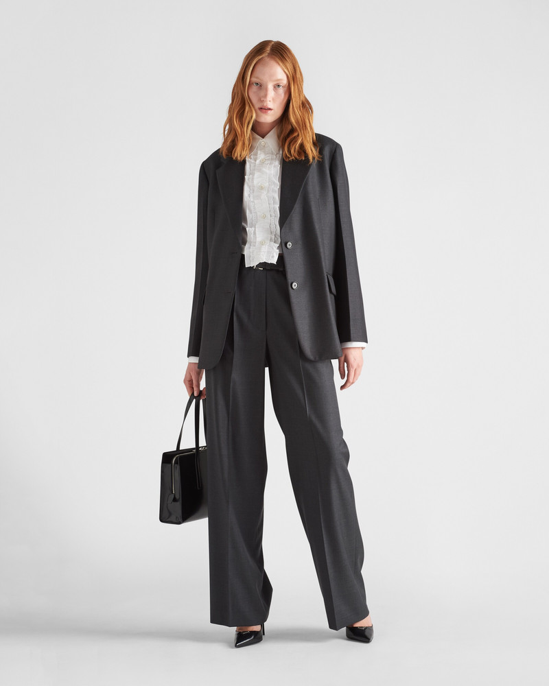 Prada Single-breasted, wool-gabardine jacket outlook