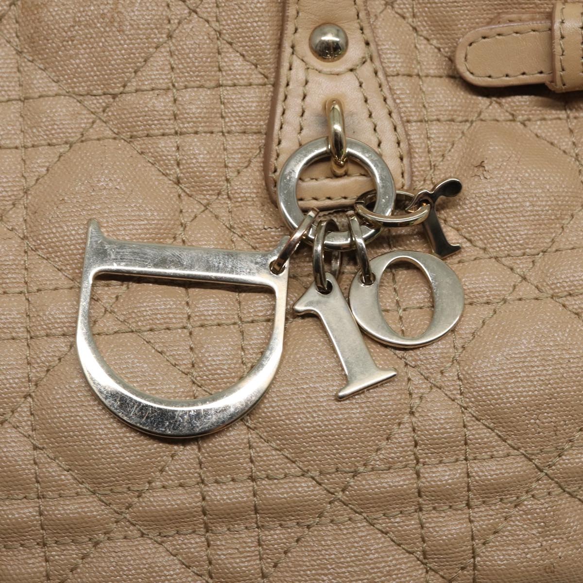 DIOR Lady DIOR Canage Hand Bag Coated Canvas Cream Vanilla - 15
