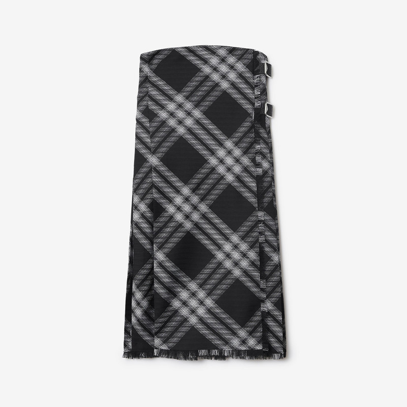 Check Wool Kilt Dress - 1
