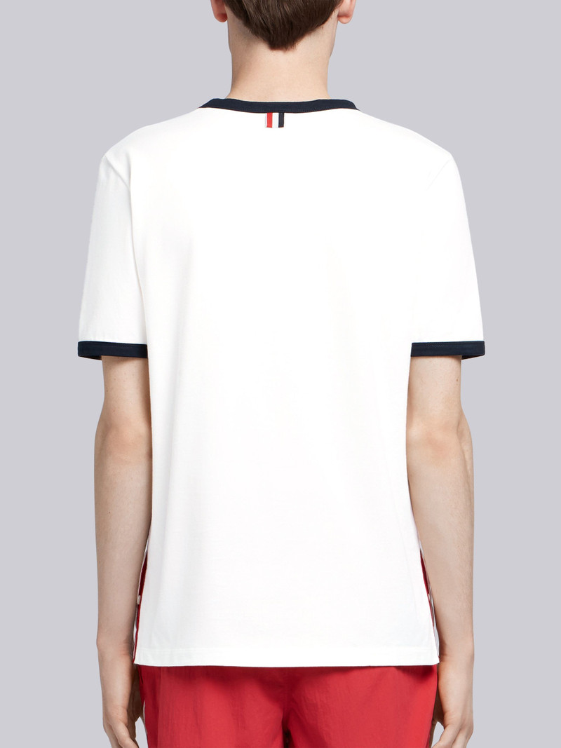 contrasting-trim T-shirt 3
