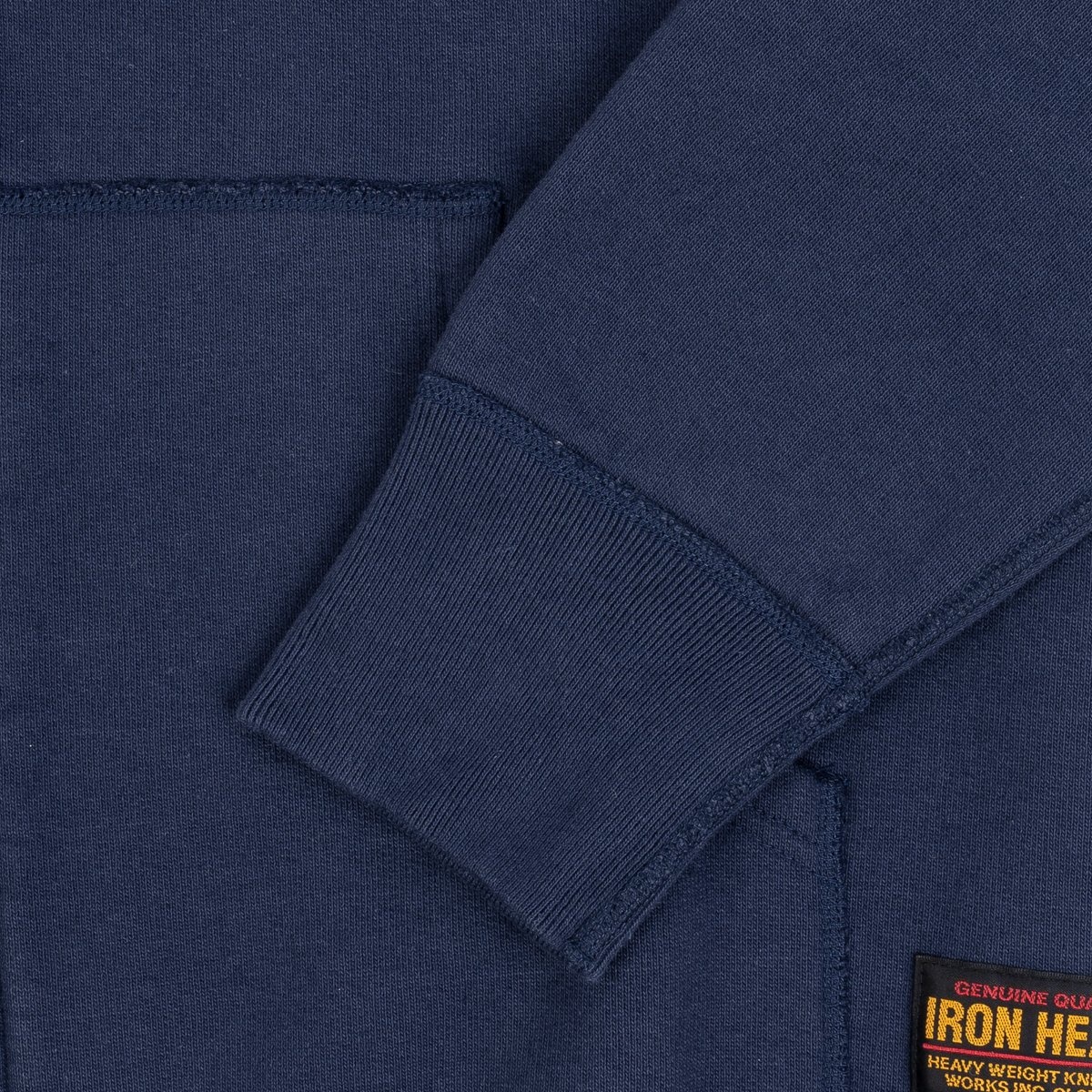 IHSW-58-NAV Printed 14oz Ultra Heavyweight Loopwheel Cotton Zippered Hoodie - Navy - 9