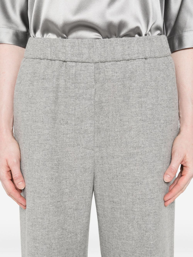 elastic-waist wool trousers 5