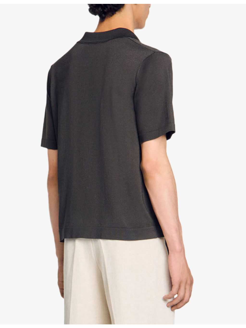 V-neck cotton-blend knitted vest - 4