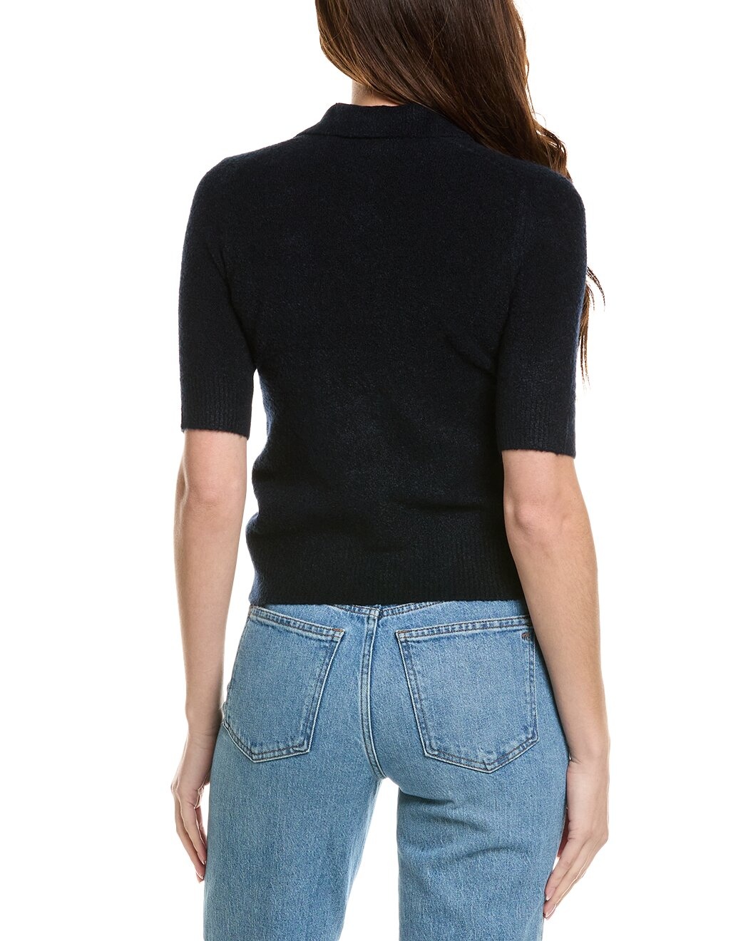 Vince Soft Boucle Silk & Cashmere-Blend Polo Shirt - 2