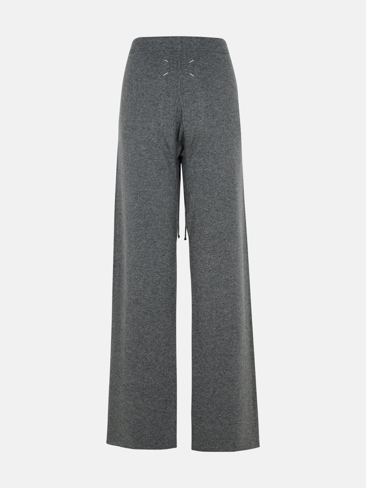 GREY WOOL BLEND JOGGERS - 3