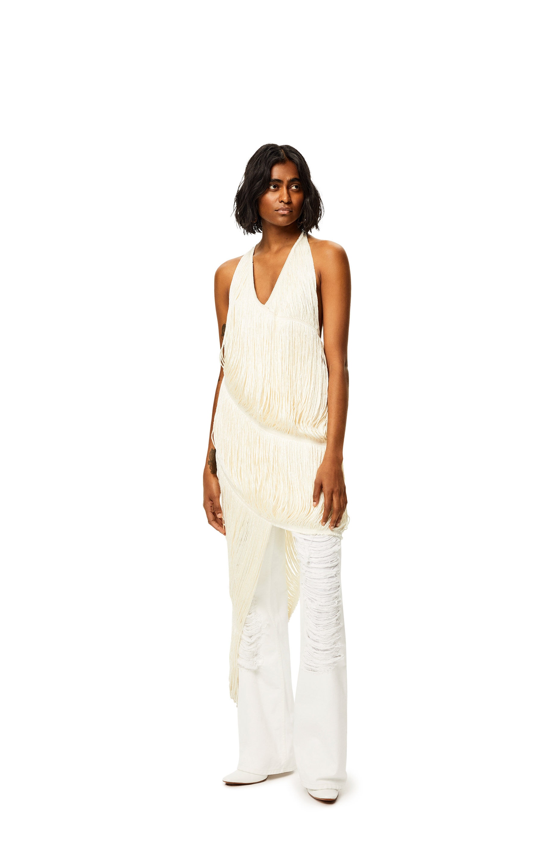Fringed dress in silk - 3