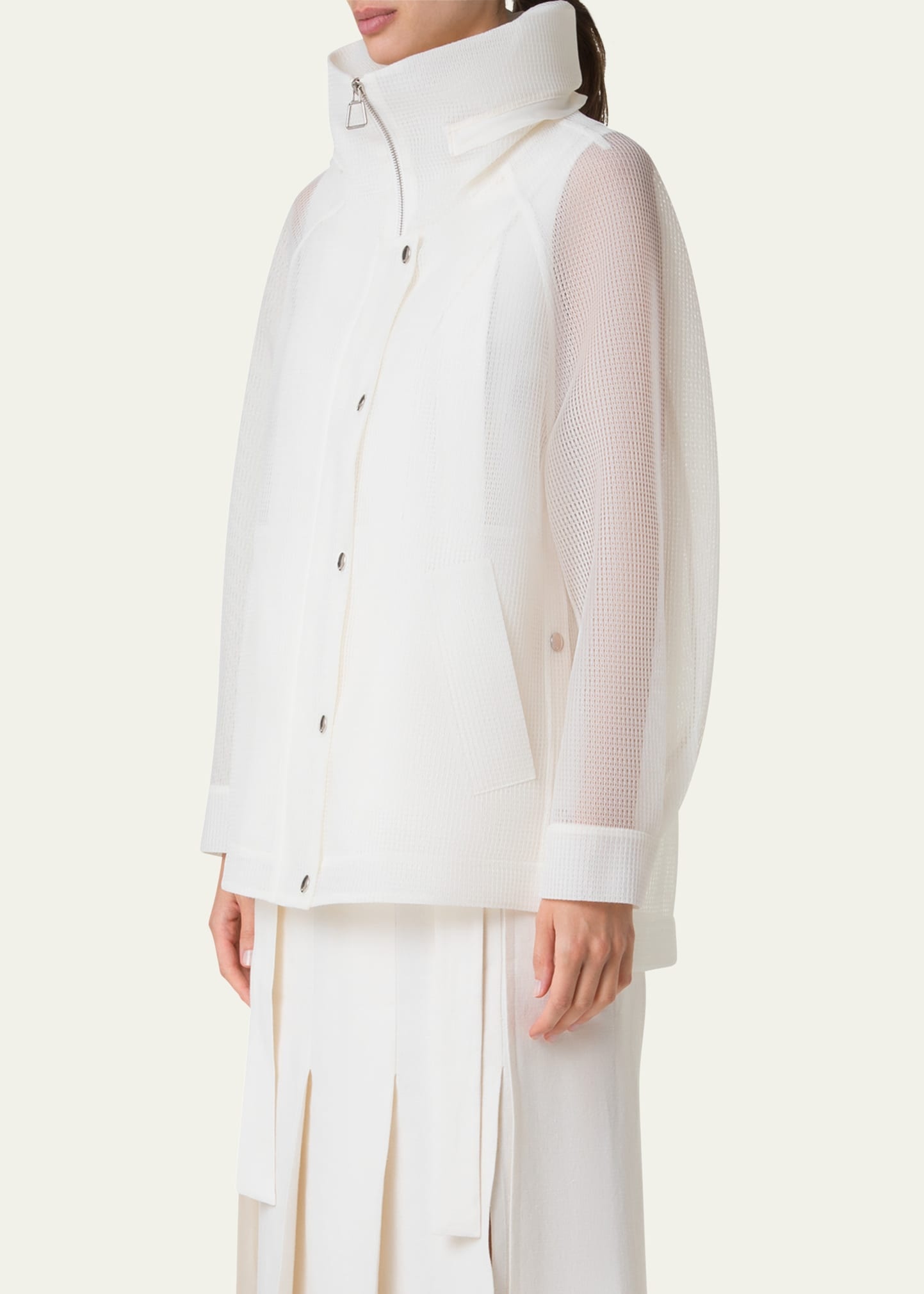 Palina Double Layer Techno Grid Parka - 4