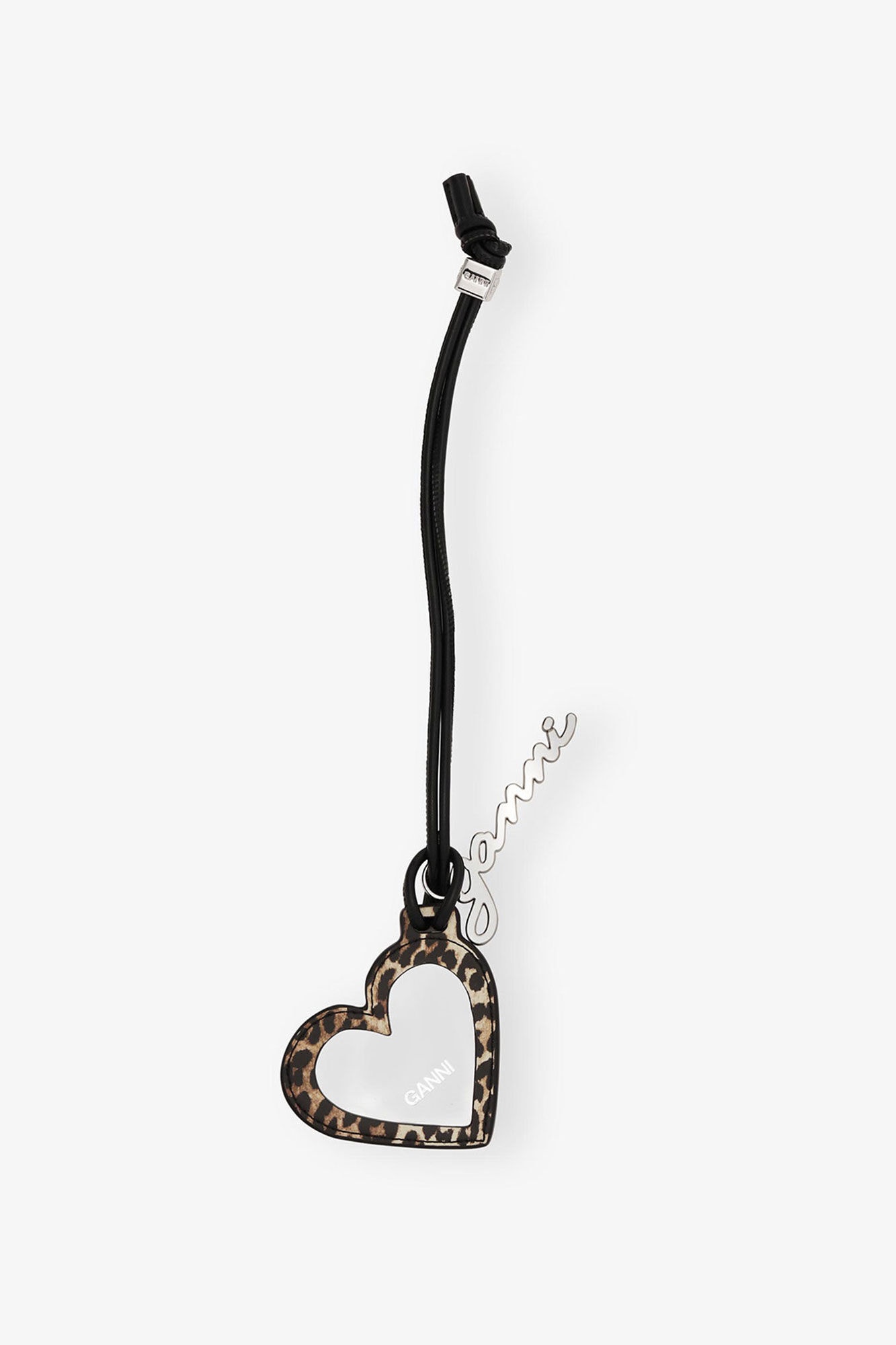 LEOPARD PRINT GANNI BOU HEART MIRROR - 1