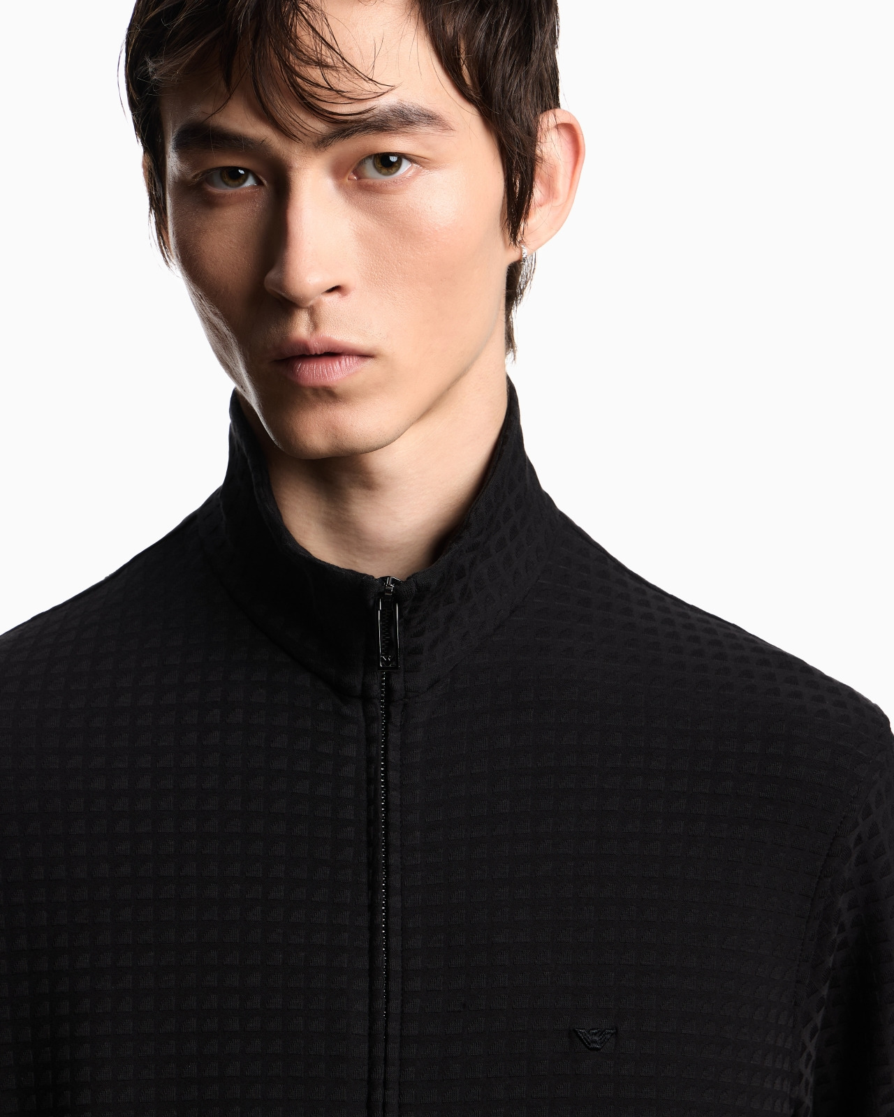 ASV FULL-ZIP SWEATSHIRT IN LYOCELL-BLEND JACQUARD JERSEY - 5