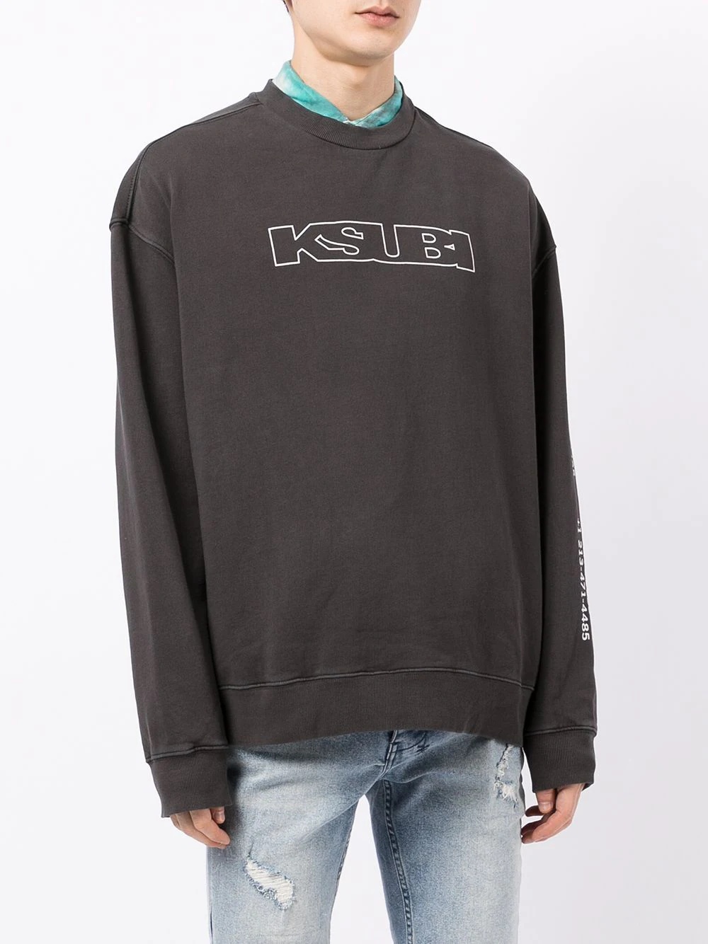 logo print sweatshirt - 3