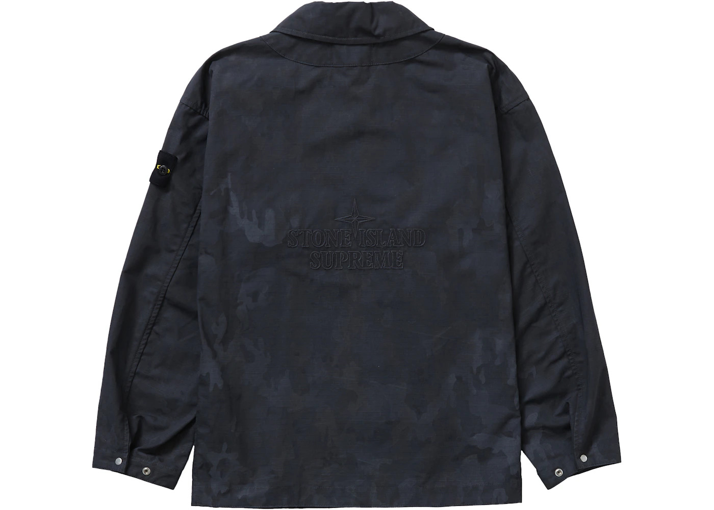 Supreme Stone Island Reactive Ice Camo Ripstop Jacket Black - 3