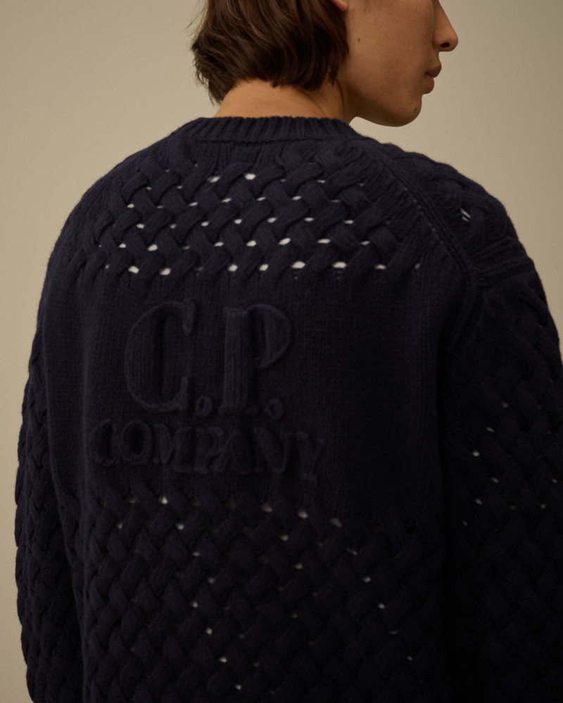 Lambswool GRS Logo Crewneck Sweater 6