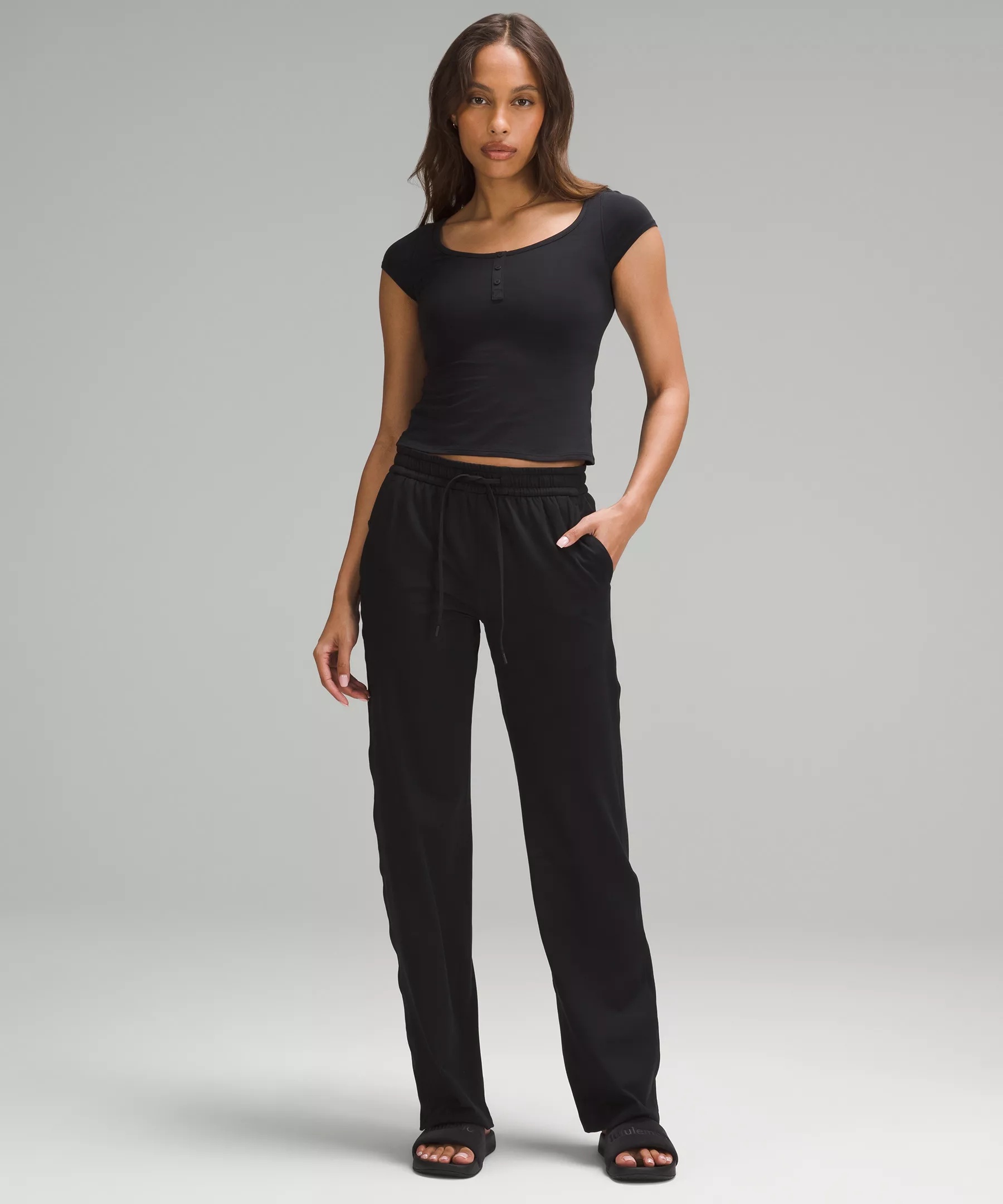 Soft Jersey Straight-Leg Mid-Rise Pant *Regular - 2