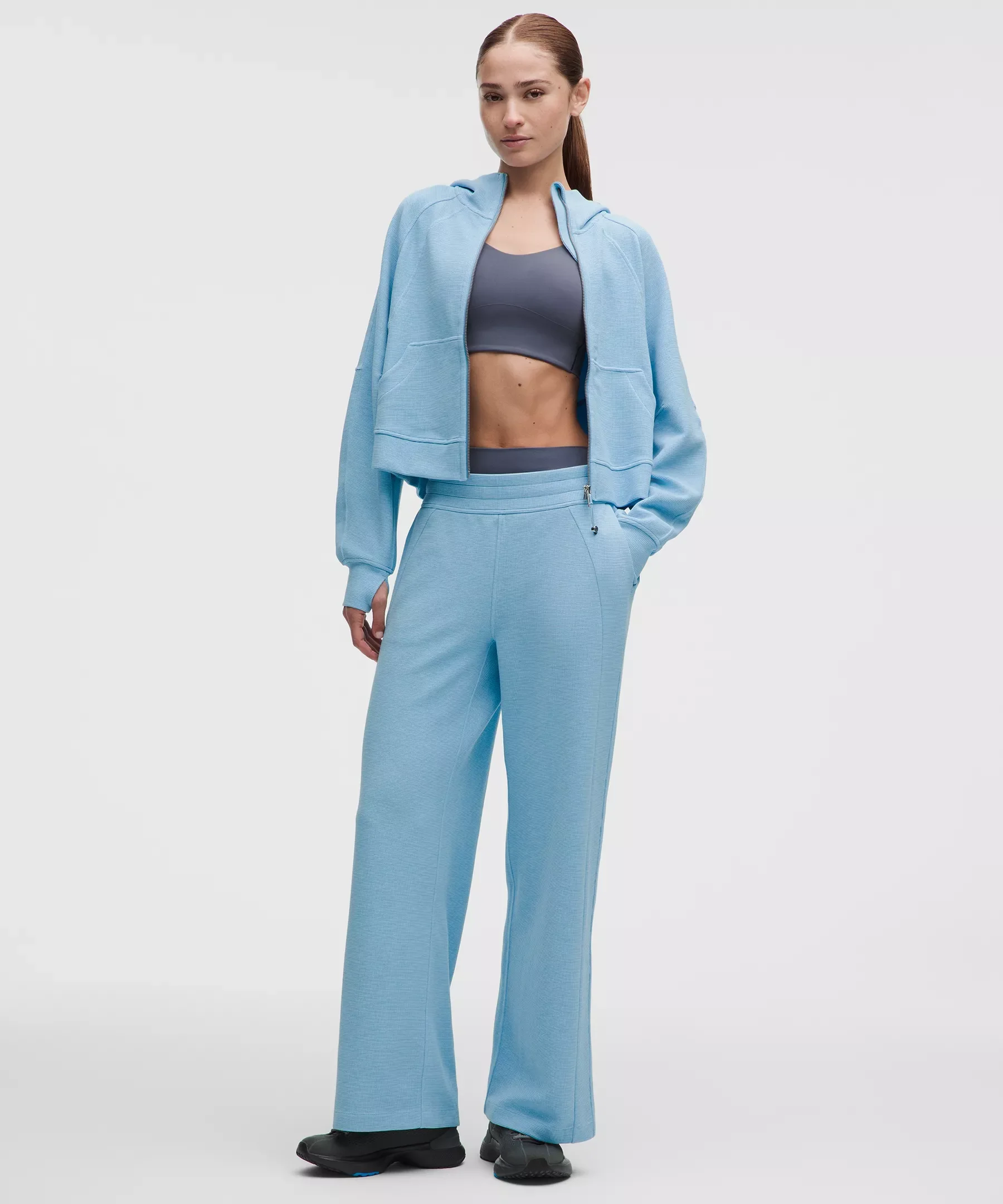 Scuba Mid-Rise Wide-Leg Pant *Waffle - 1