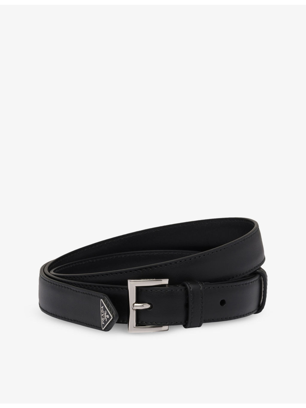 Logo-embellished leather belt - 1