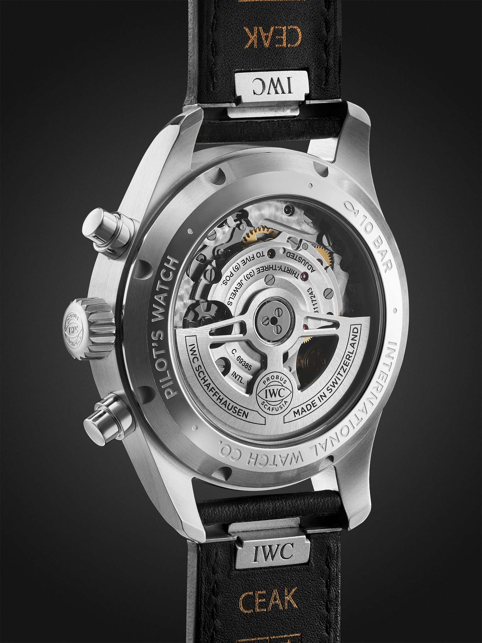 Pilot's Automatic Chronograph 41mm Stainless Steel and Leather Watch, Ref. No. IWIW388111 - 5