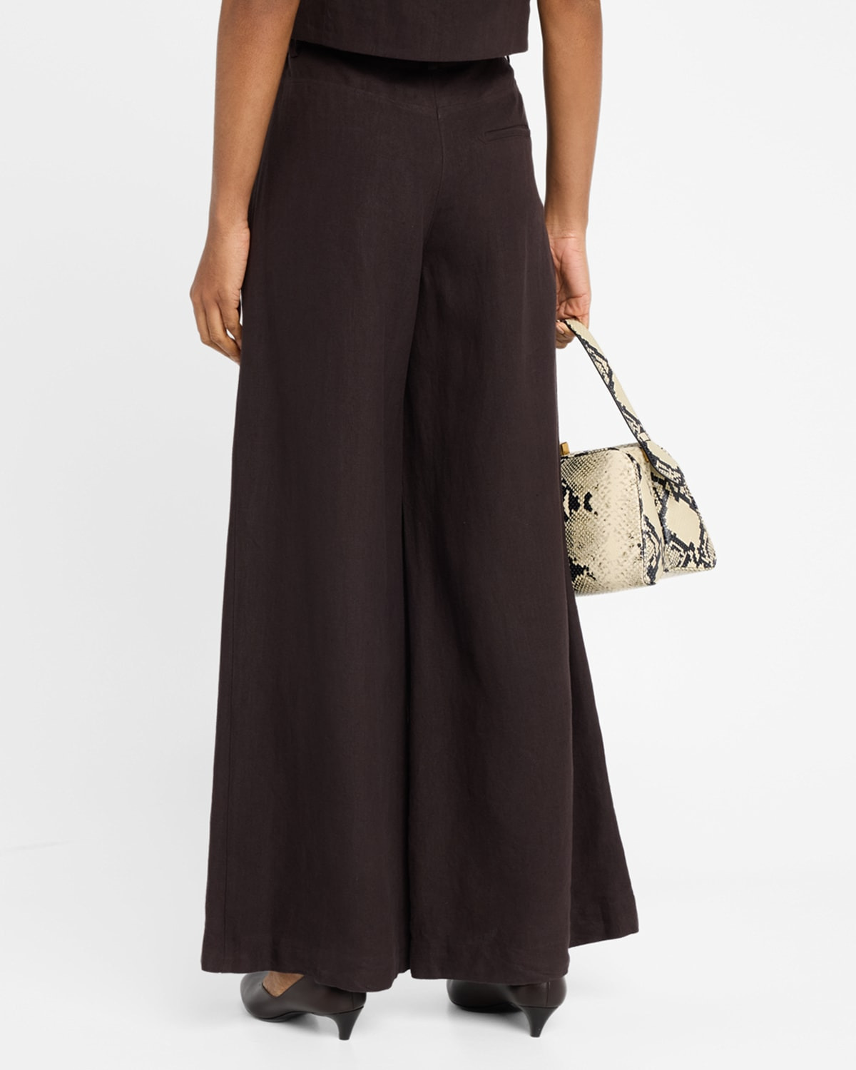 Dees Wide-Leg Linen Trousers - 3