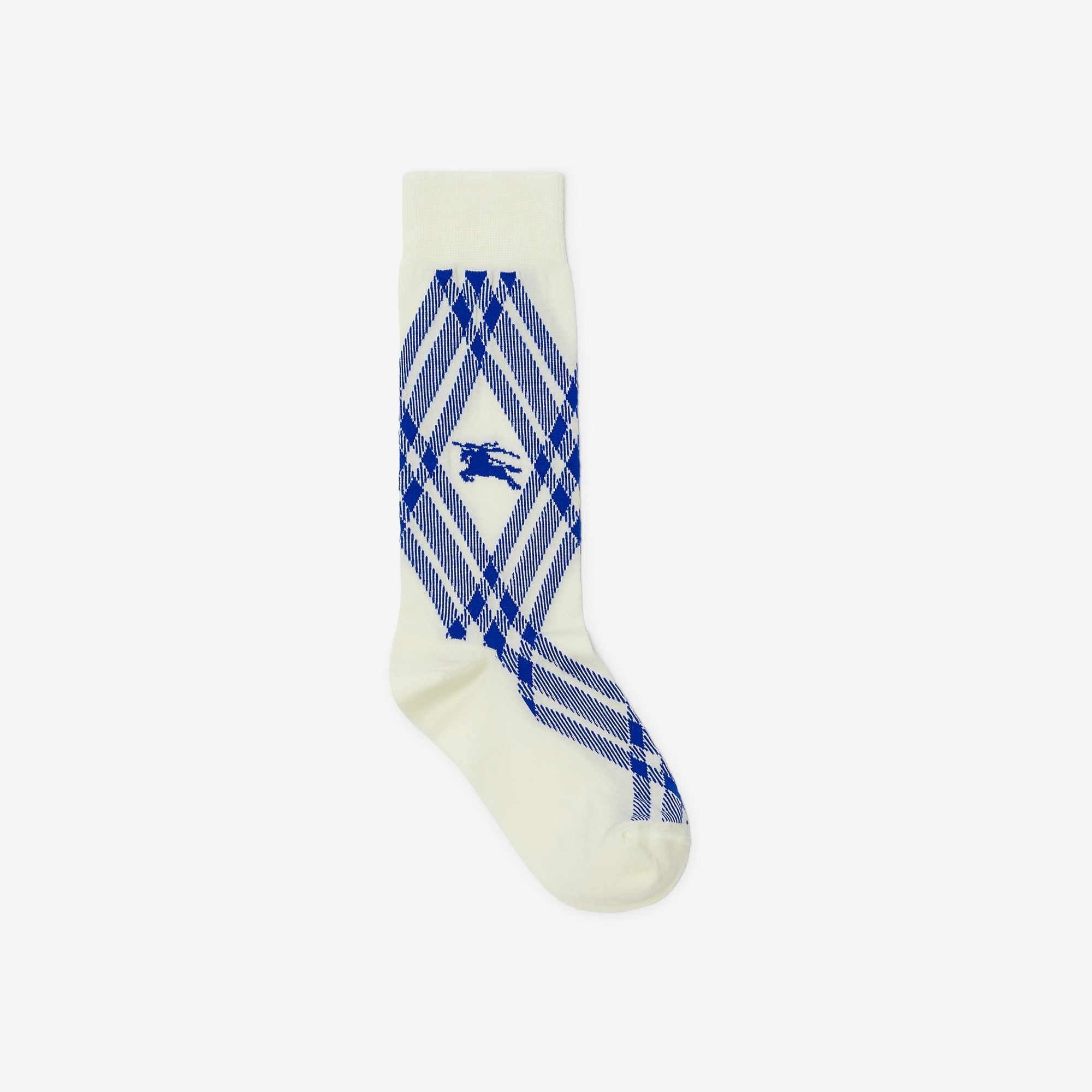 Check Cotton Blend Socks - 1