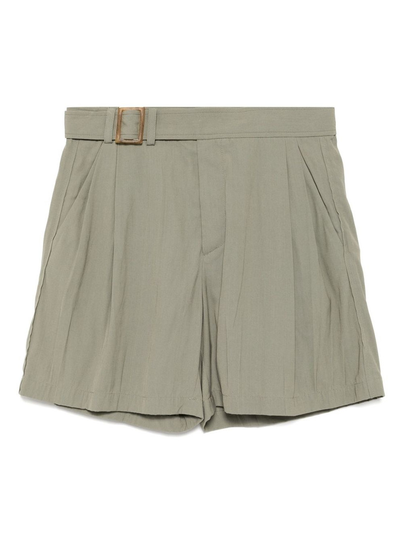 Wrinkle Detail Belted shorts 1