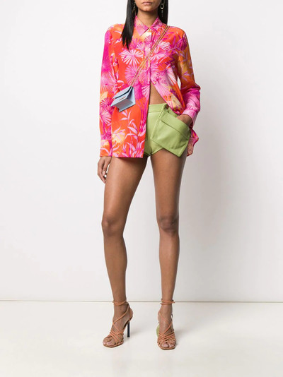 VERSACE botanical-print shirt outlook