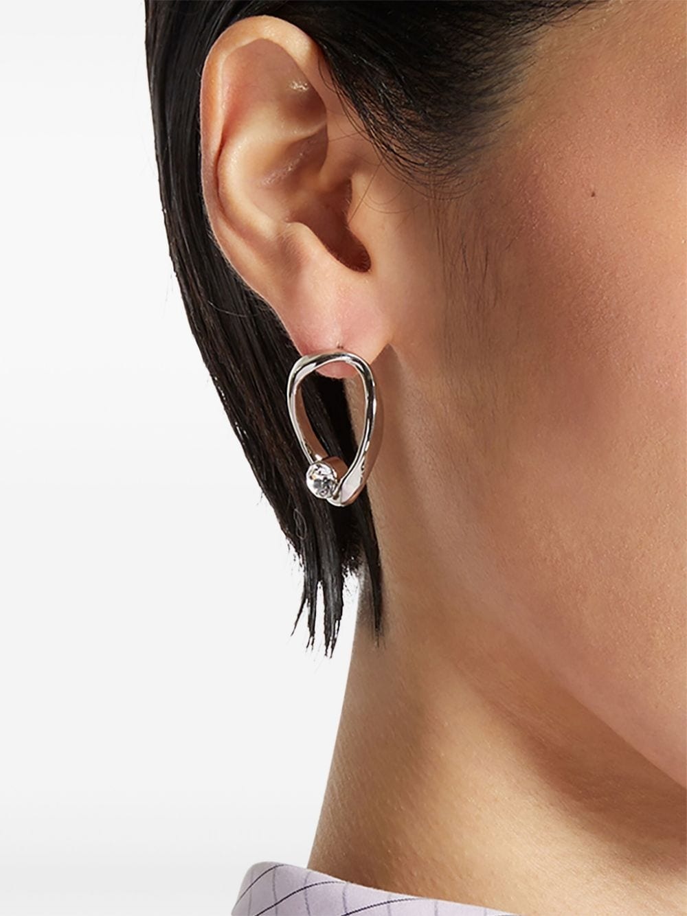 oval hoop earrings - 3
