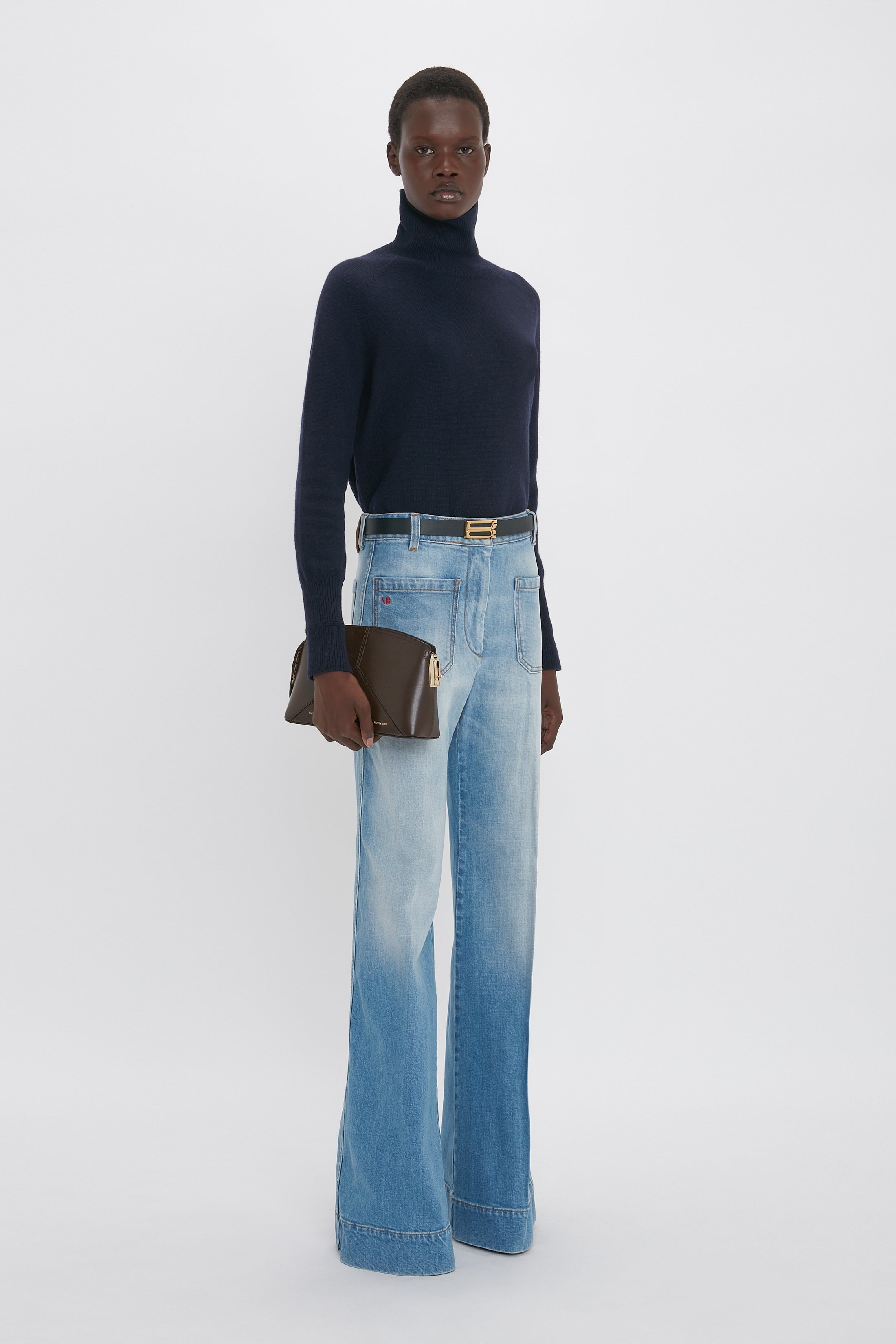 Victoria Beckham Alina High Waisted Jean In Light Summer