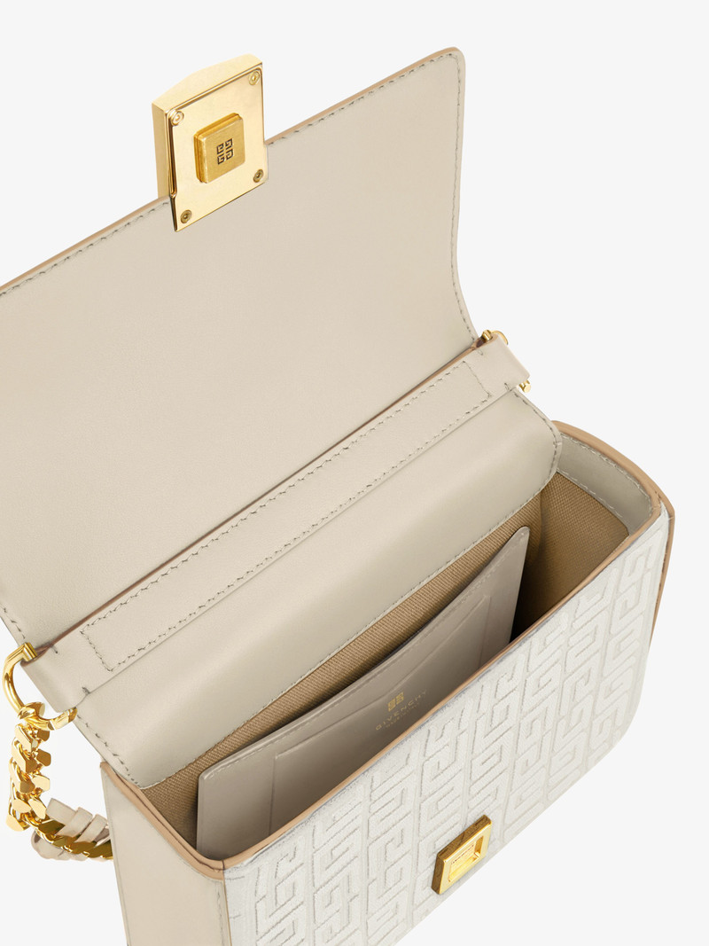 MEDIUM 4G BAG IN 4G EMBROIDERY WITH CHAIN 6