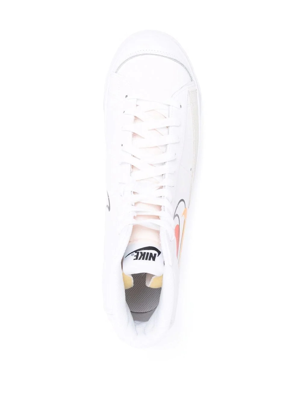 Swoosh-detail lace-up sneakers - 4