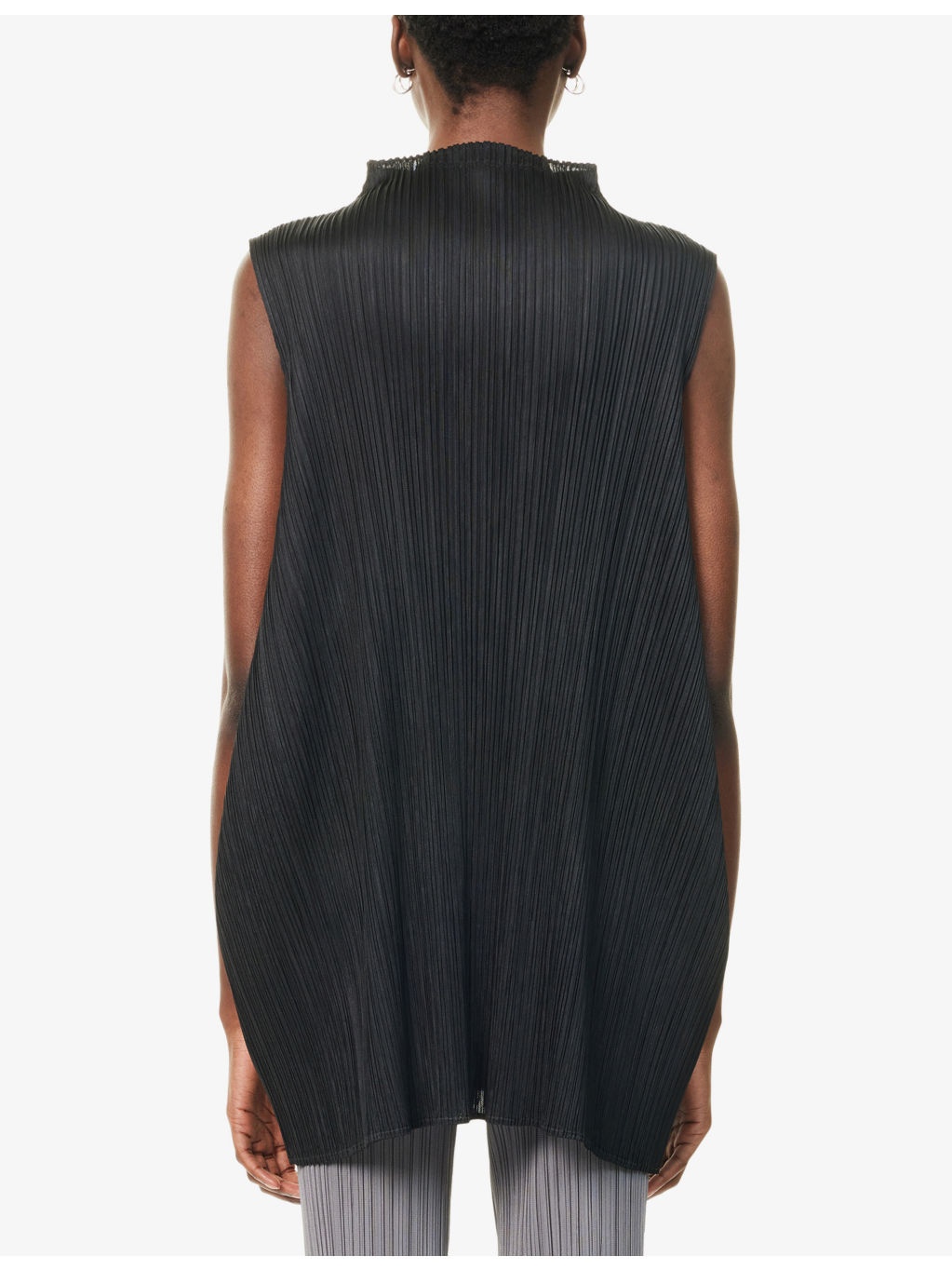 Lamp Shade Sleeveless Knitted Top - 4